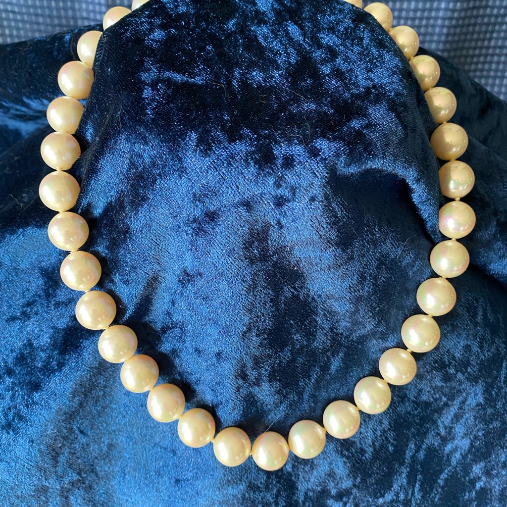 Faux Pearl 18 Necklace With Gold-Plated Sterling Clasp 36$